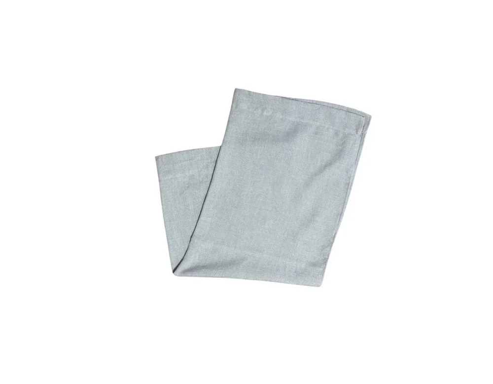 Single Gray Linen Short Curtain Drape 1 Panel Solid 35 Long 28 Wide Lightweight